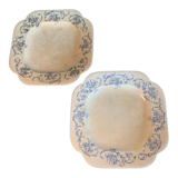 Set of 2 square dishes Regout model Ortus