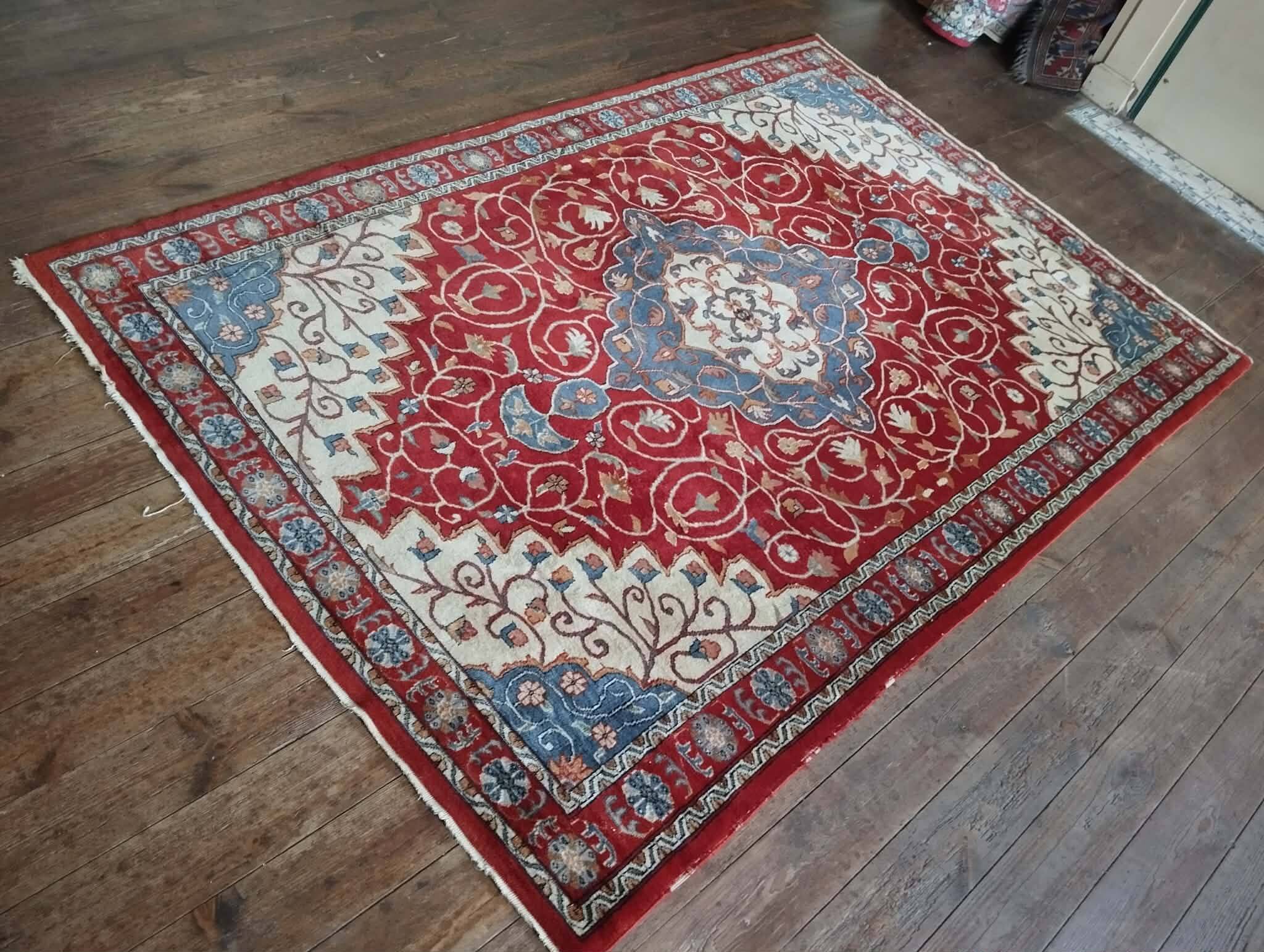Handmade Indo Tabriz rug 212x144cm