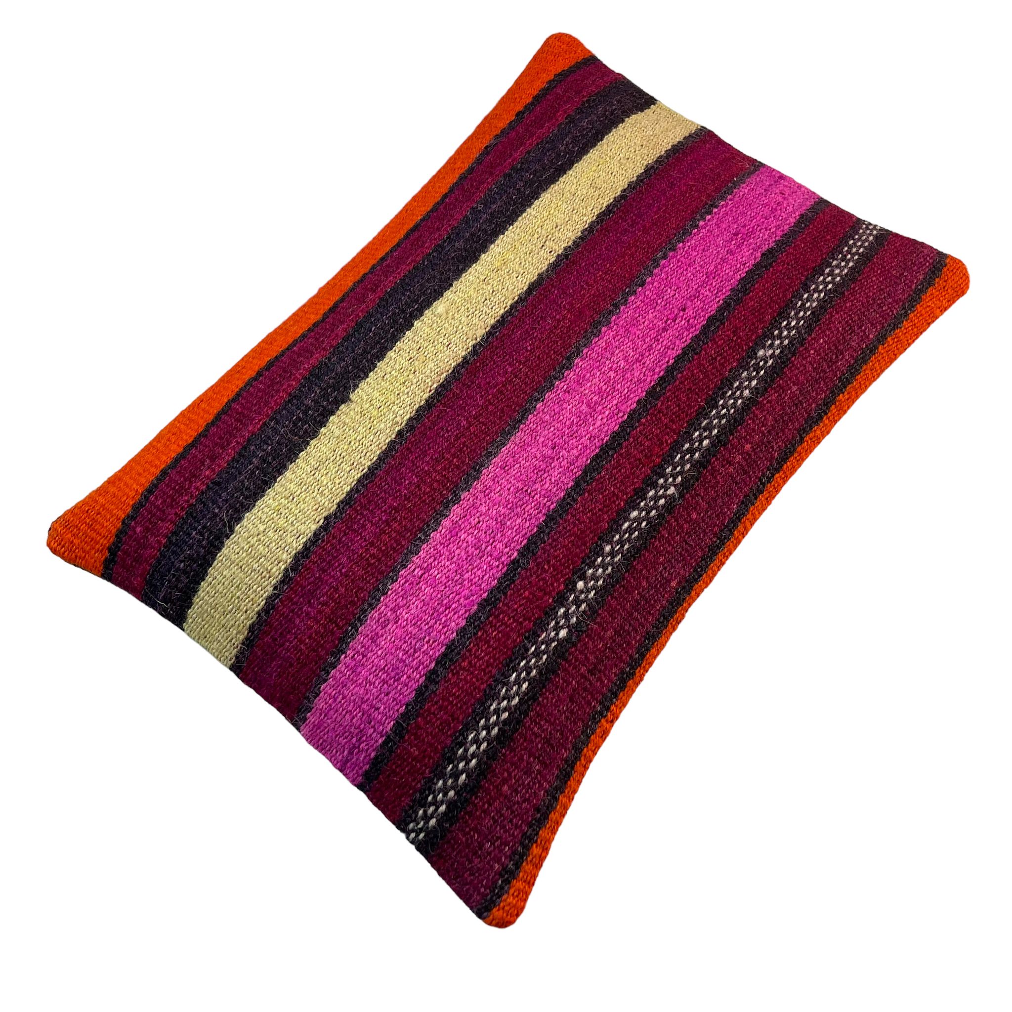 Vintage turkish kilim cushion cover, 30 x 50 cm