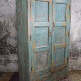 Blue patina cabinet 2 doors