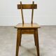 6 brutalist solid wood chairs, chalet decor, vintage