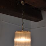 Venini pendant lamp, murano tubular glass, Italy, 1970