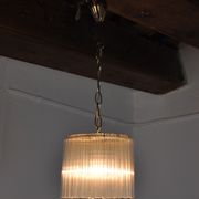 Venini pendant lamp, murano tubular glass, Italy, 1970