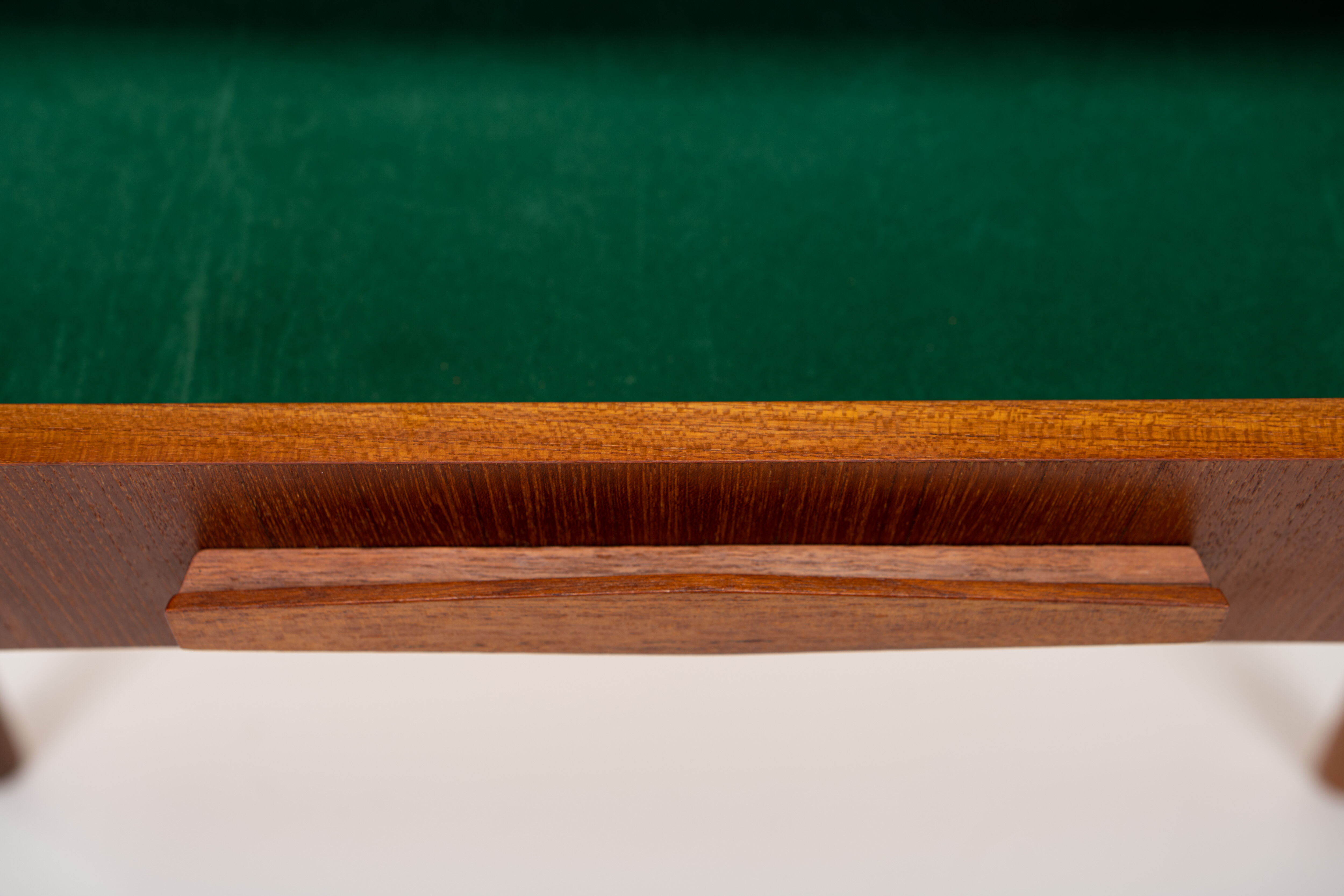 Danish vintage corner cabinet in teak and glass