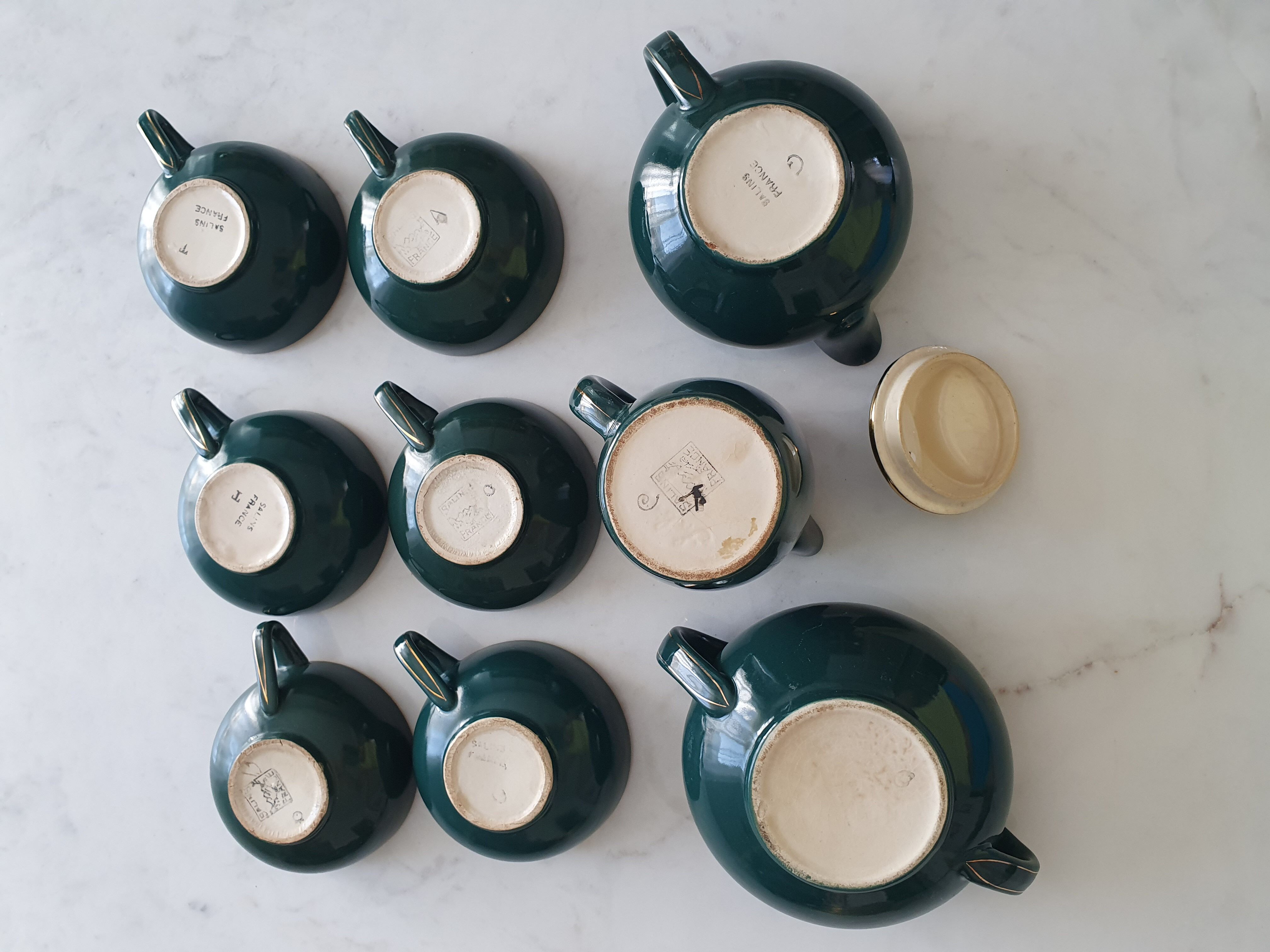 Art Deco tea set earthenware SALINS