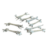 Set of 8 antique silver-plated knife rests Animals