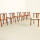 Six teak chairs by Hans J. Frydendal, Denmark 1970