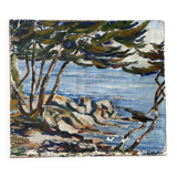 Old painting, seaside signed Michelet