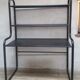 Desk shelves metal black vintage 80s