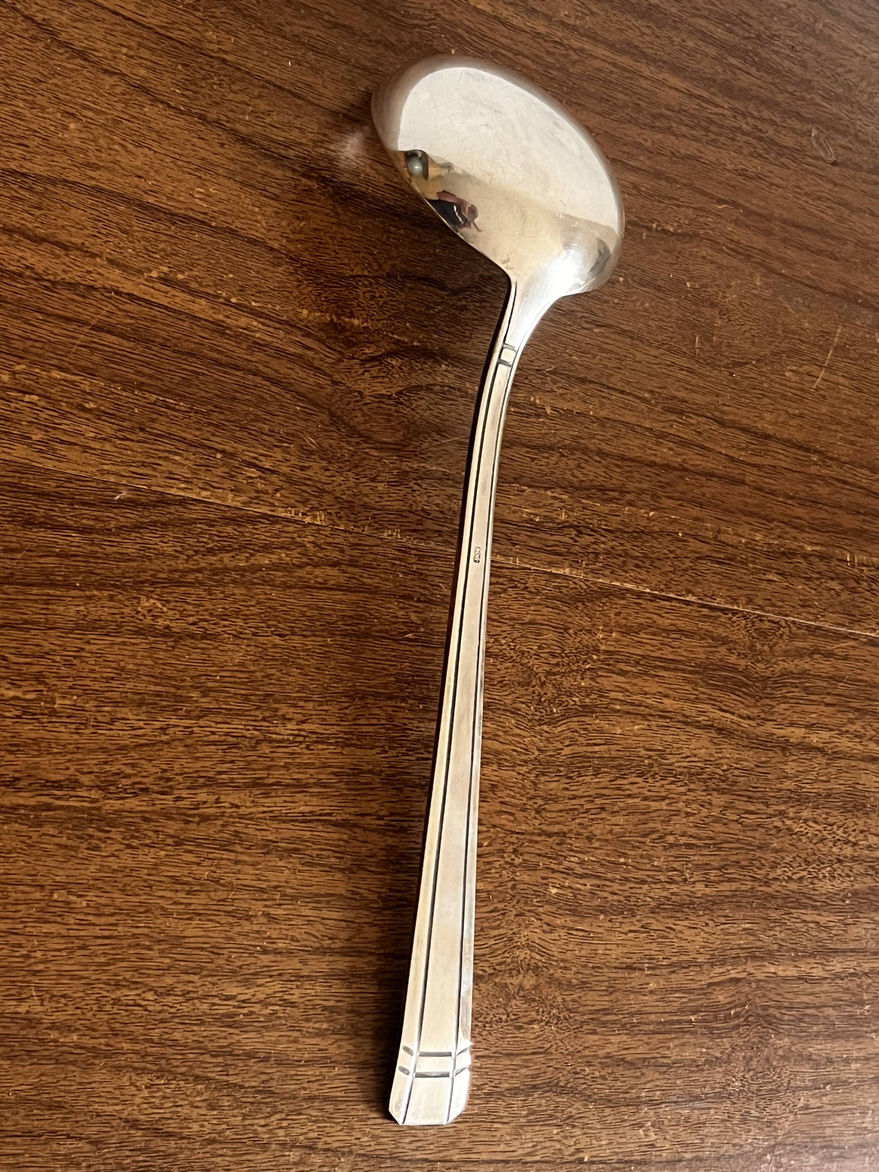 Silver-plated ladle