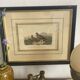 Old framed engraving of birds "red grouse"