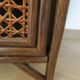 Retro-vintage-Low sideboard-library - cane-wood-rattan-1960s