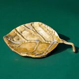 Brutalist leaf tray by David Marshall in bronze, 1970s