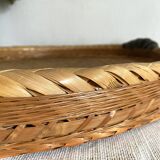 Bird woven bamboo tray