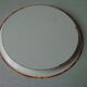 Old metal serving tray 1970s décor large orange flower