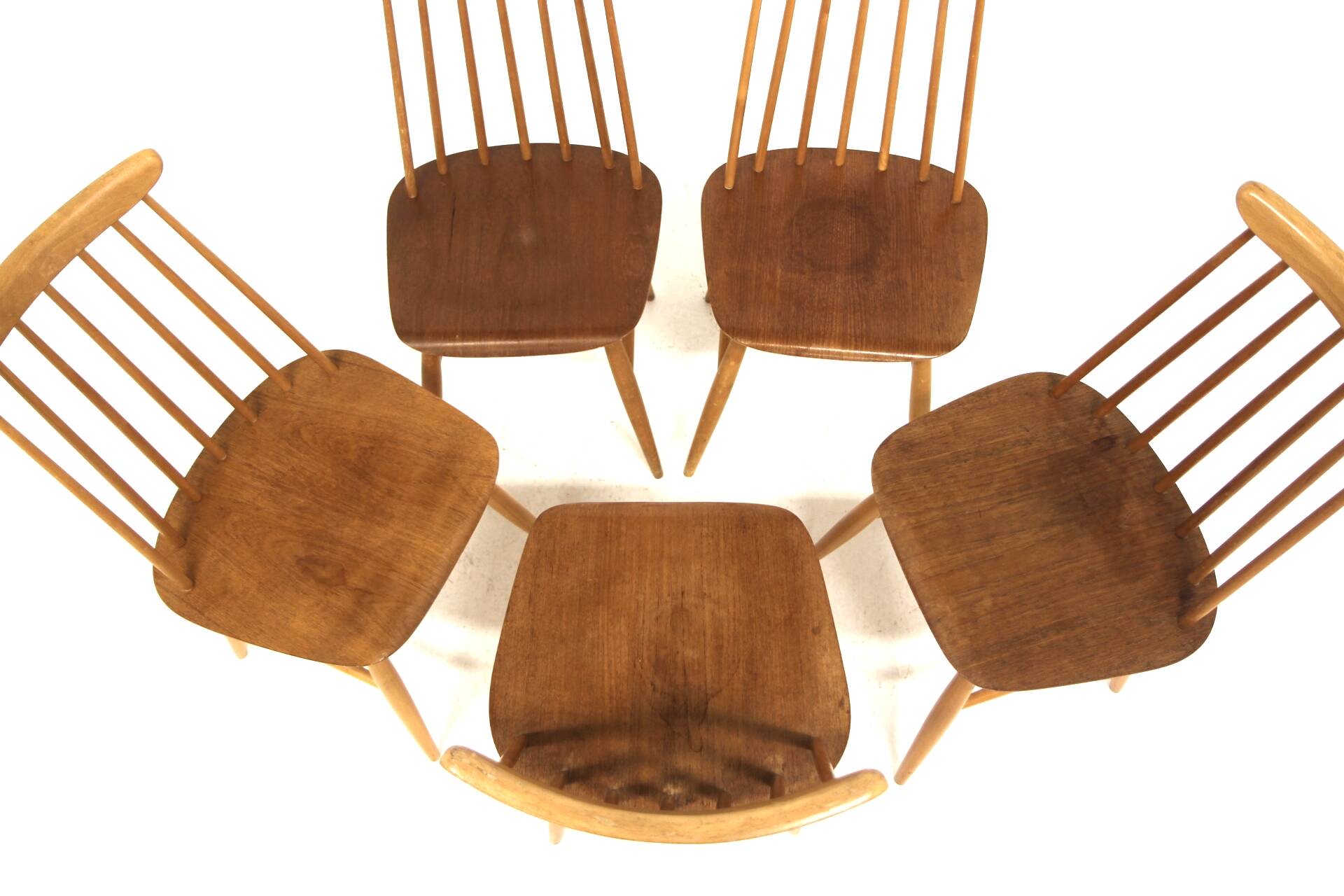 Set of 5 Scandinavian "Pinnstol" chairs, Edsbyverken, Sweden, 1960