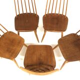 Set de 5 chaises scandinave "Pinnstol", Edsbyverken, Suède, 1960