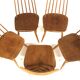 Set of 5 Scandinavian "Pinnstol" chairs, Edsbyverken, Sweden, 1960