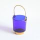 Cobalt blue glass ice bucket, 1960s