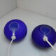 Paire de lampes boules bleues