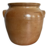 Jarre pot en grès marron