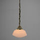 Art nouveau brass and opaline glass pendant, 1920s