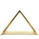 Golden brass Pyramidal table lamp, Christos, Italy 1970