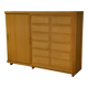 Oak wardrobe by Guillerme and Chambron 1950s