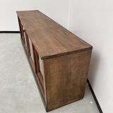 Enfilade de métier XXL chêne portes vitrées