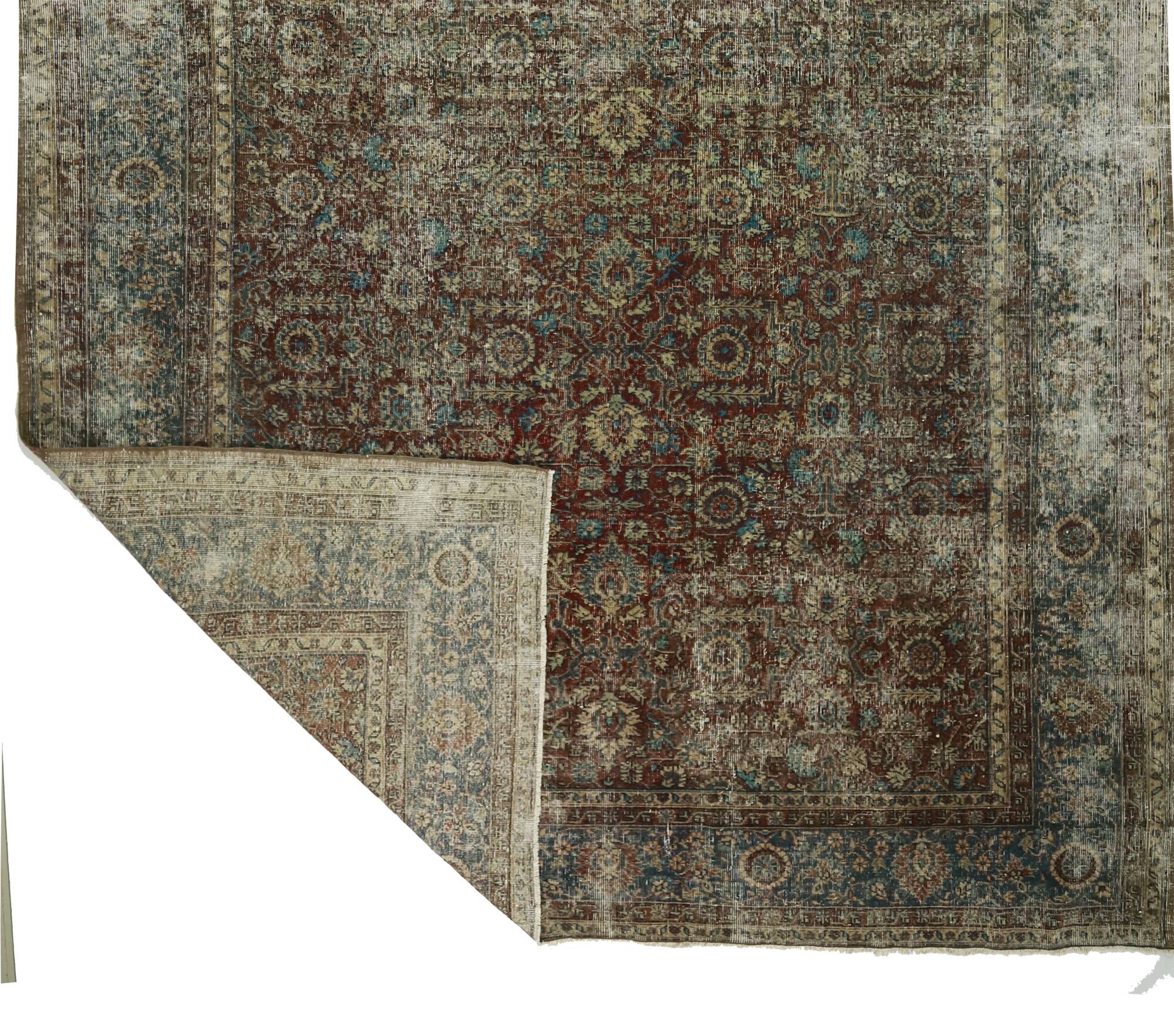 Turkish Anatolian Handmade Vintage Area Rug 337 cm x 264 cm