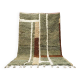 Handmade custom Berber rug with colourful patterns 1.4/2.6 m