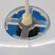 Unique Space age bug eye ufo lamp *** Massive Belgium *** blue and white