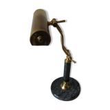 Articulated lamp notary's office brass library on marble base