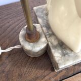 Alabaster horse head lamp, Italy