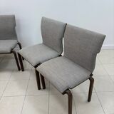 Nesting walnut chairs, Sauder designare, 1960s, USA