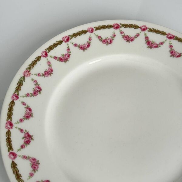 Lot de 6 assiettes à dessert   Bernardaud   Guirlande de roses