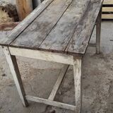 White patinated workshop table