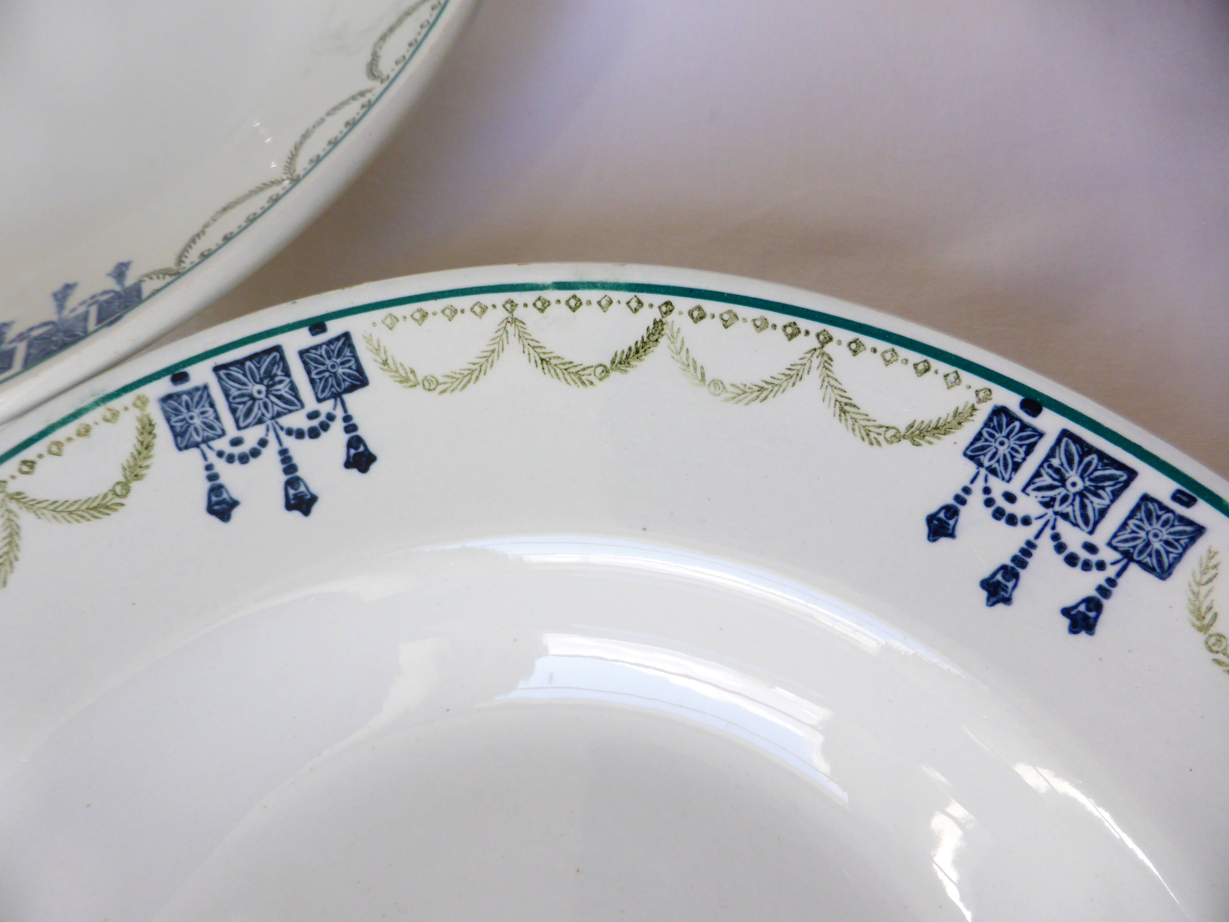 3 vintage deep plates from St Amand 220645