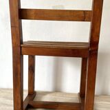 Slatted wooden chair, minimalist