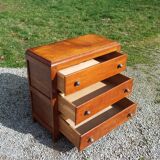 Vintage 3-drawer golden oak chest of drawers from the 50s