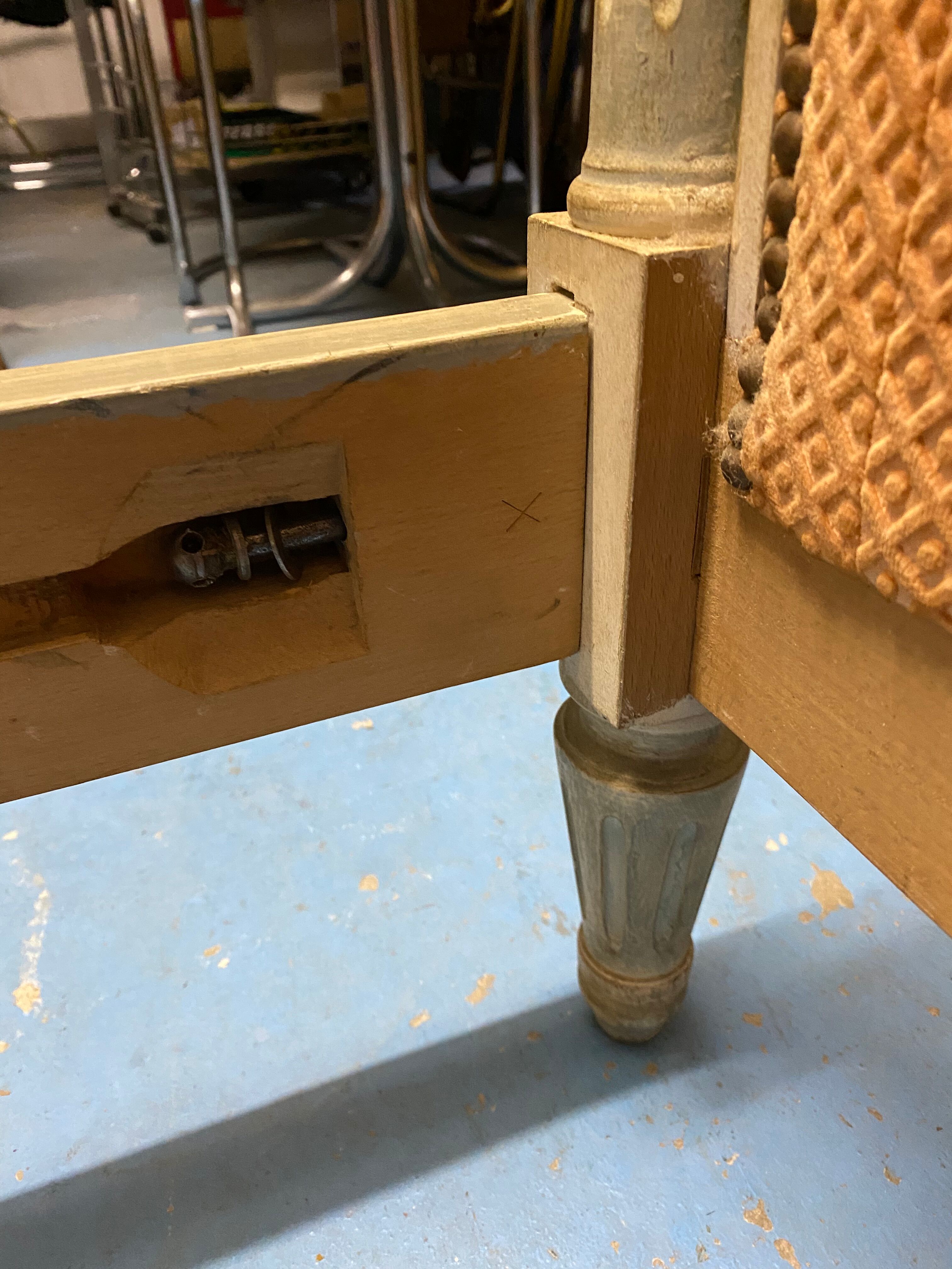 Louis XVII style bed frame with columns