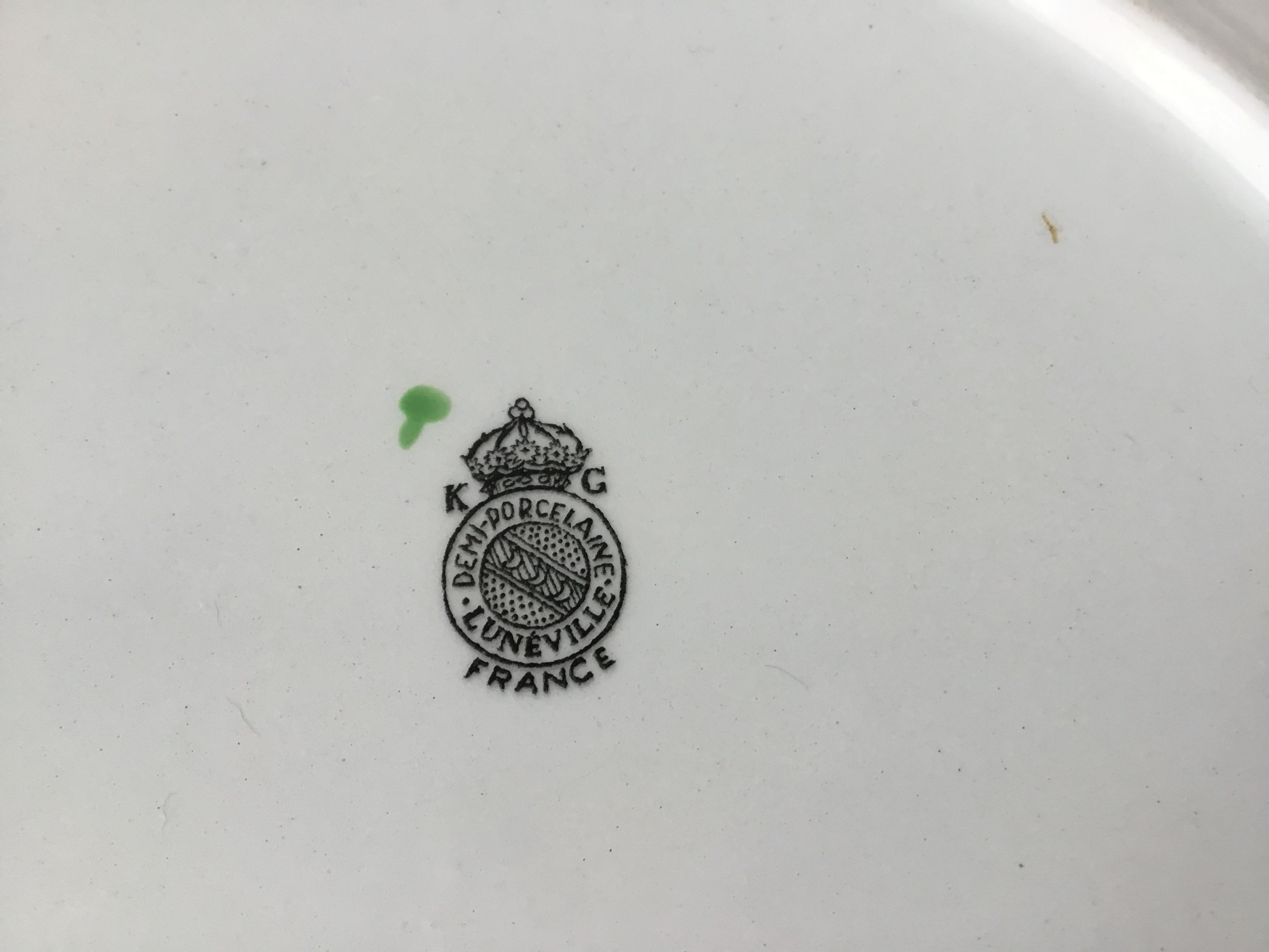 Dish and soup Lunéville old model Reverbere