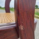 Baumann gondola chair in wood and cane