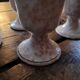 Set of 6 marbled earthenware mazagrans Salins 70's