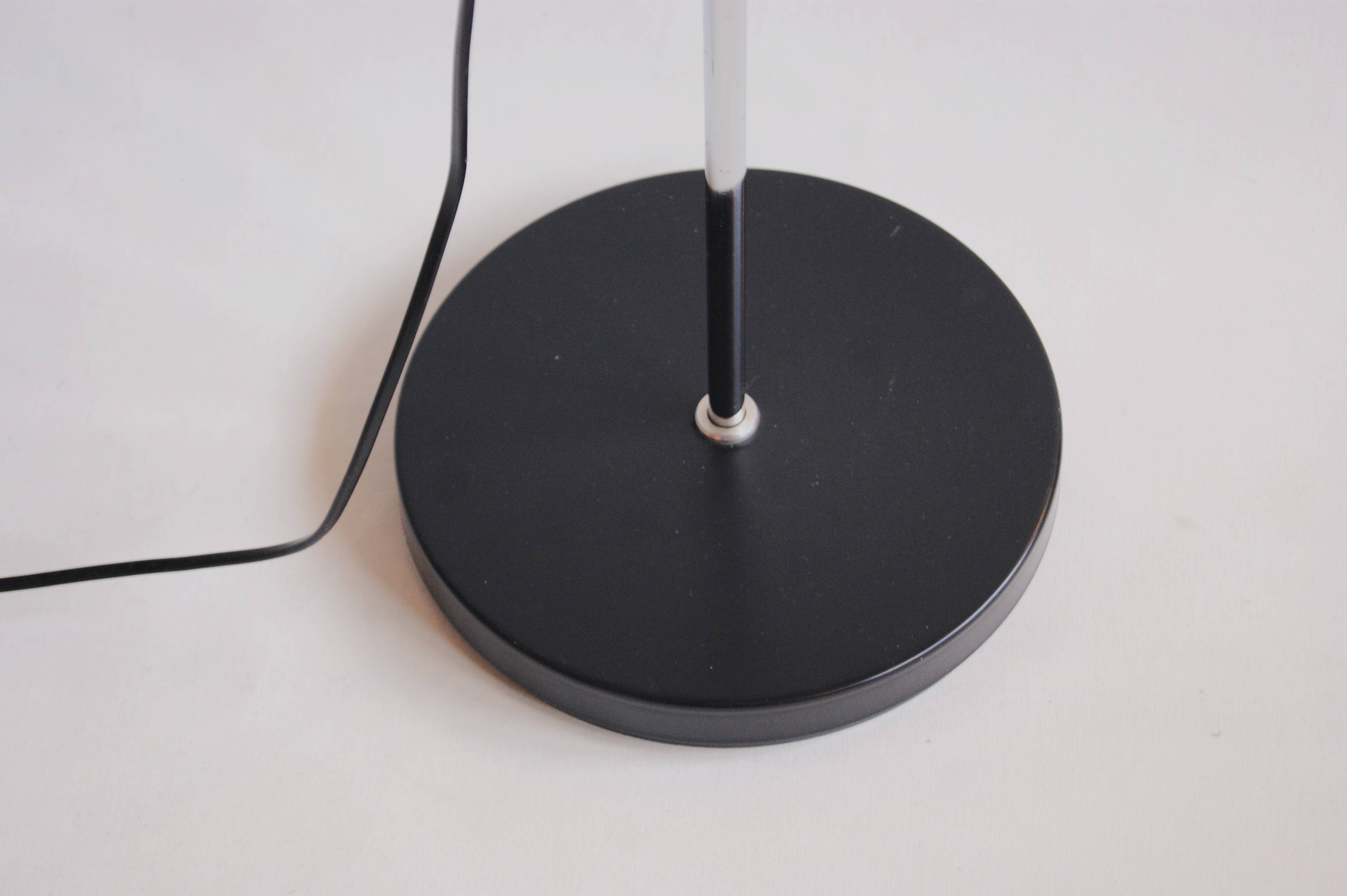 Black vintage IKEA adjustable floor reading lamp - Stilnovo inspired design from the 1980s.