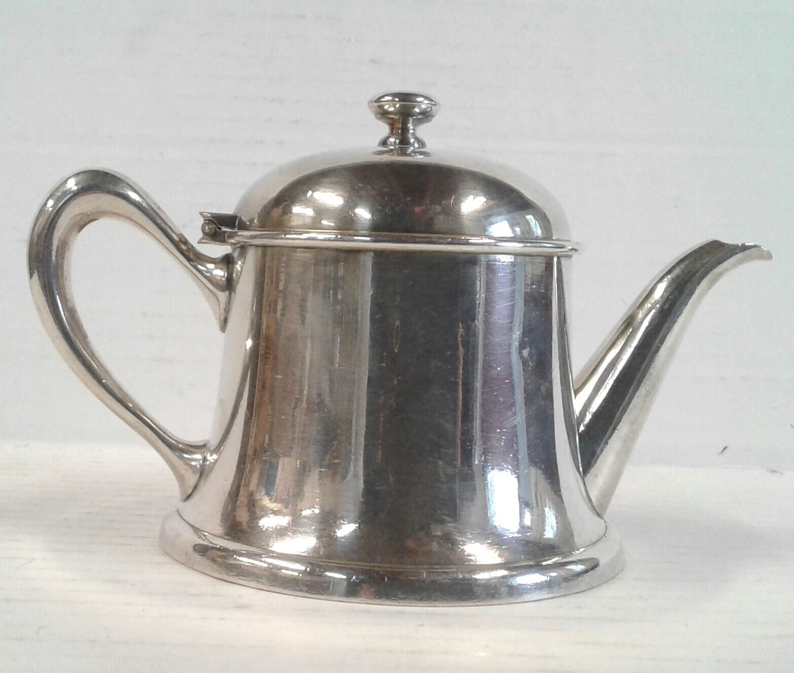 Vintage hotel silver metal teapot Hotel Oriental in Algiers