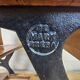 Antique desk / school bench (1920) in cast iron by Mark Breda, Holland.