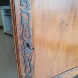 Standing man, solid oak wardrobe