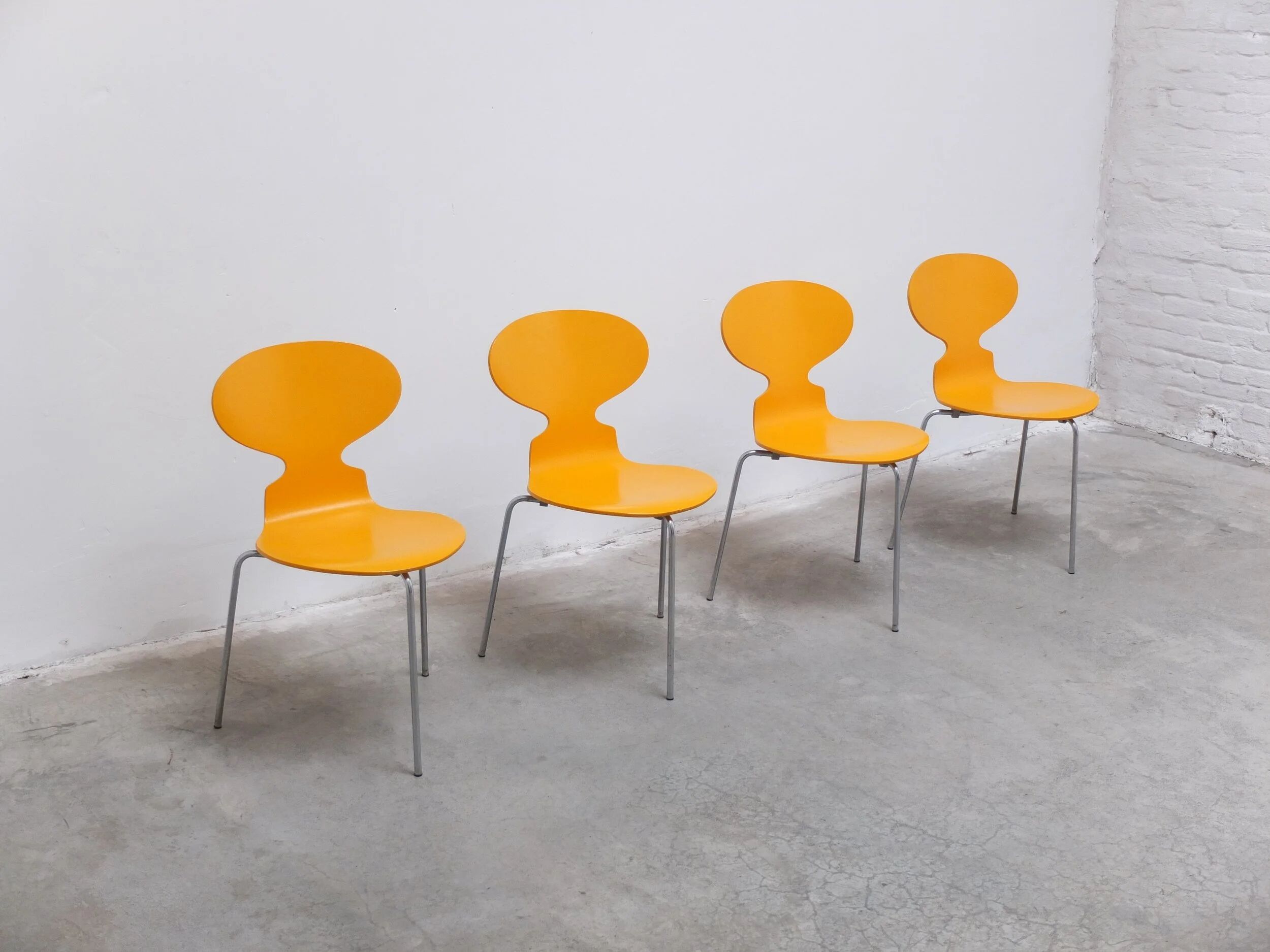 set of 4 'Ant' chairs by Arne Jacobsen for Fritz Hansen, 1974