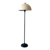 Italian tulip floor lamp in black / white / brass, 1970s design